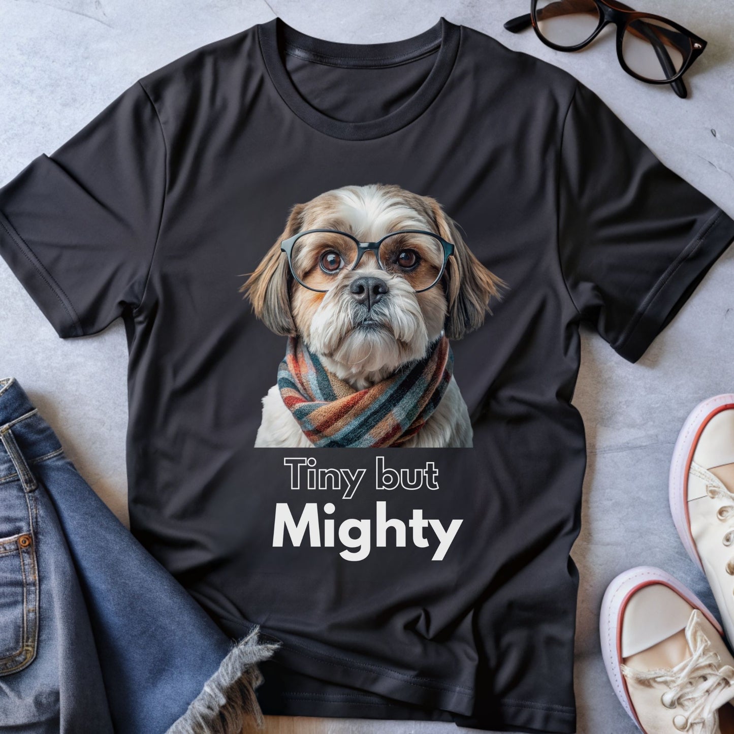 Cute Shih Tzu Dog Shirt for Dog Lover | Tiny but Mighty