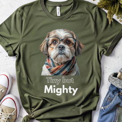 Cute Shih Tzu Dog Shirt for Dog Lover | Tiny but Mighty