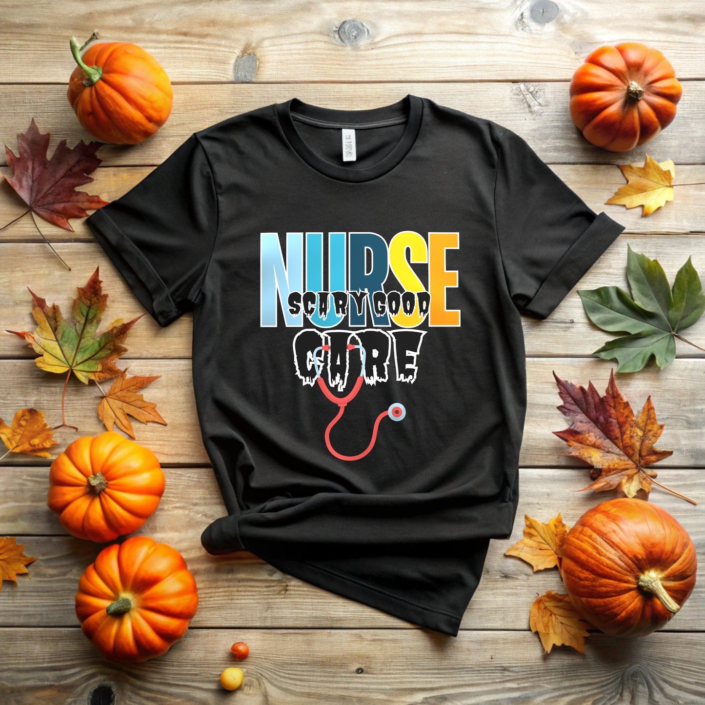 Scary Good Care T-Shirt for Nurse | Spooky Medical Design
