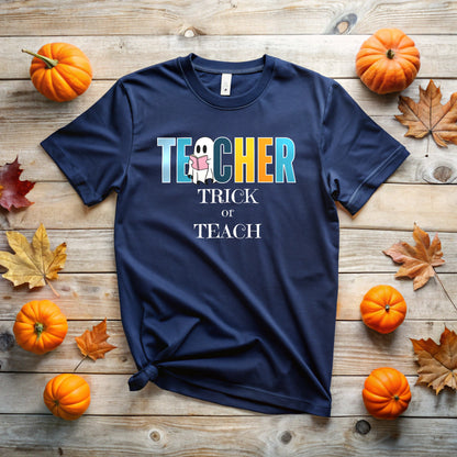 Trick or Teach T-Shirt for Teacher | Fun Halloween Teacher Tee