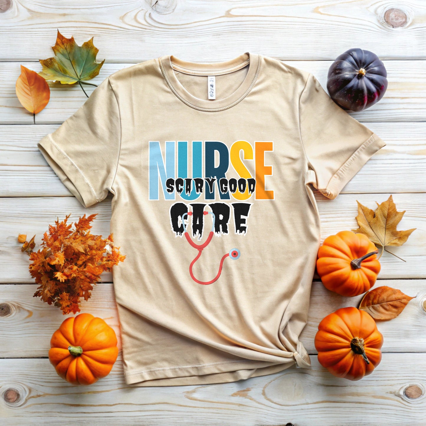 Scary Good Care T-Shirt for Nurse | Spooky Medical Design