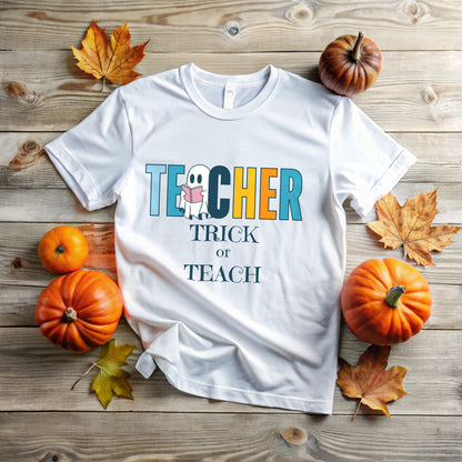 Trick or Teach T-Shirt for Teacher | Fun Halloween Teacher Tee